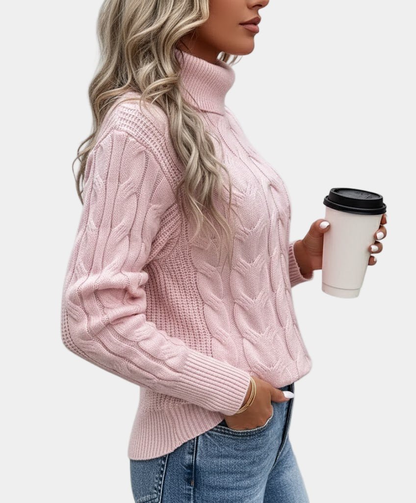 Coltrui Dames Kabelpatroon Wol Regular Fit – Winter | Miss Madera - Miss Madera MIS-VP29YP