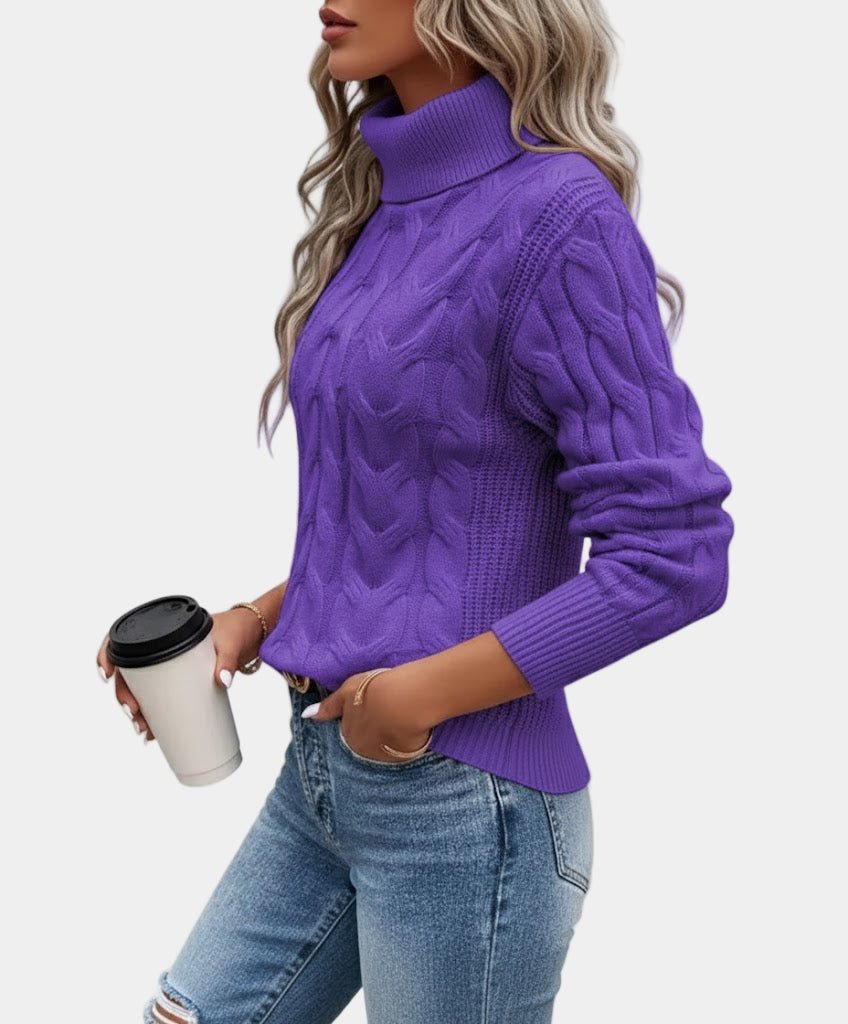 Coltrui Dames Kabelpatroon Wol Regular Fit – Winter | Miss Madera - Miss Madera MIS-TAHPLC