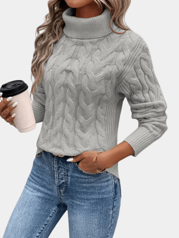 Coltrui Dames Kabelpatroon Wol Regular Fit – Winter | Miss Madera - Miss Madera MIS-0JLQEG