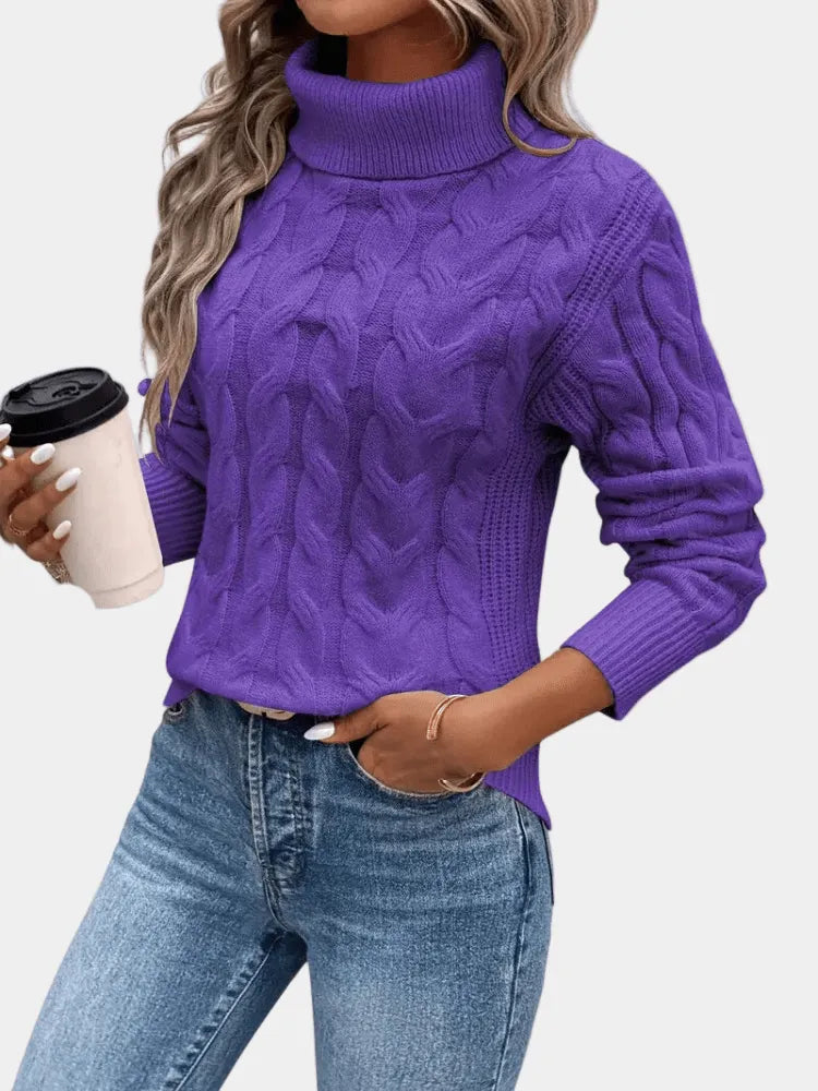 Coltrui Dames Kabelpatroon Wol Regular Fit – Winter | Miss Madera - Miss Madera MIS-TAHPLC