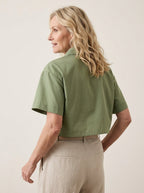 Cropped Shirt Gedraaide knoopdetail - Miss Madera