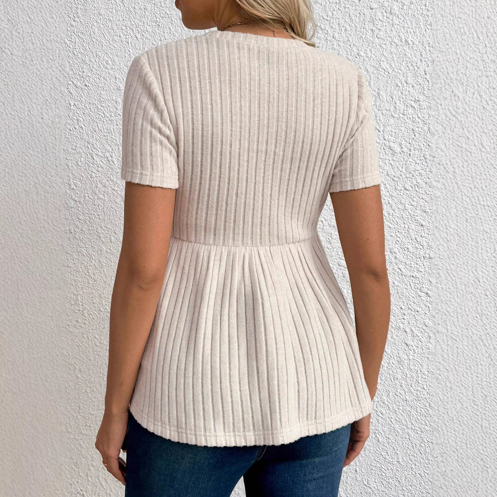 Blazer Dames Ronde Hals Korte Mouw A-lijn