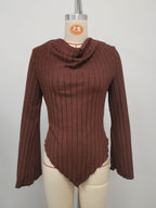 Blouse Dames V-Hals Lange Mouw Effen Kleur
