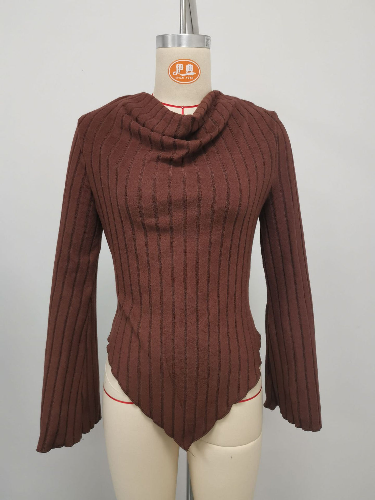 Blouse Dames V-Hals Lange Mouw Effen Kleur