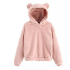 Trui Dames Capuchon Konijnenoren Fluffy Warm