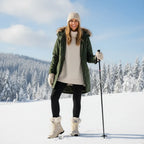 Miss | Snowboots Dames Hoge Schacht Bontkraag Gripzool