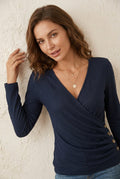 Dames T-shirt Groen Gestreept met Lange Mouwen - Miss Madera
