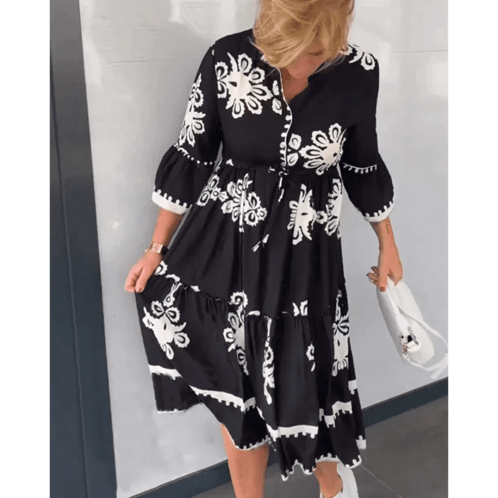 Damesjurk met Bloemenprint en Elegante Pasvorm | Modern - Miss Madera