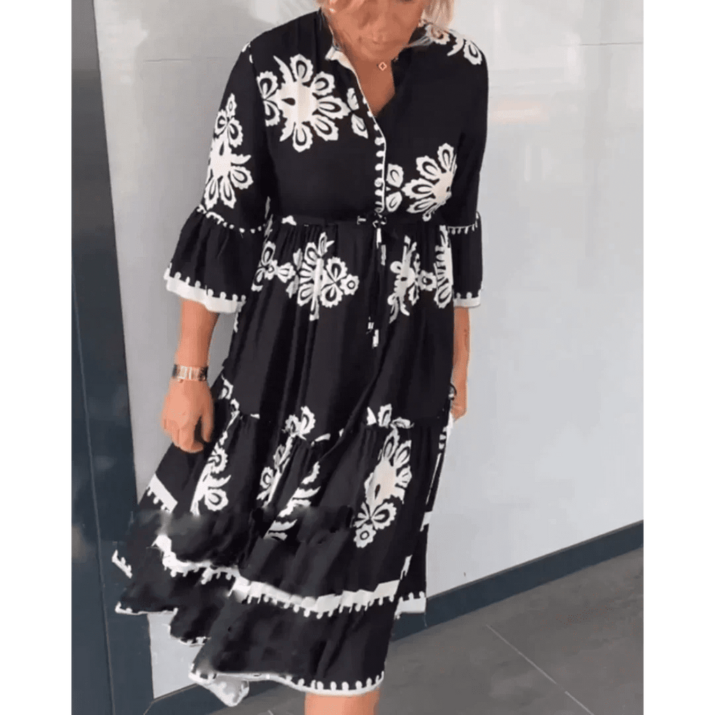 Damesjurk met Bloemenprint en Elegante Pasvorm | Modern - Miss Madera