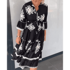 Damesjurk met Bloemenprint en Elegante Pasvorm | Modern - Miss Madera
