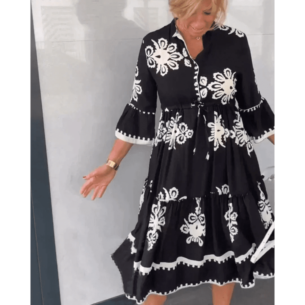 Damesjurk met Bloemenprint en Elegante Pasvorm | Modern - Miss Madera