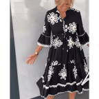 Damesjurk met Bloemenprint en Elegante Pasvorm | Modern - Miss Madera