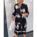 Damesjurk met Bloemenprint en Elegante Pasvorm | Modern - Miss Madera