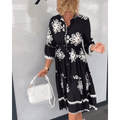 Damesjurk met Bloemenprint en Elegante Pasvorm | Modern - Miss Madera