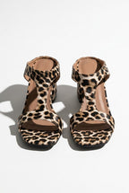Damesslippers met blokhak luipaardprint - Miss Madera