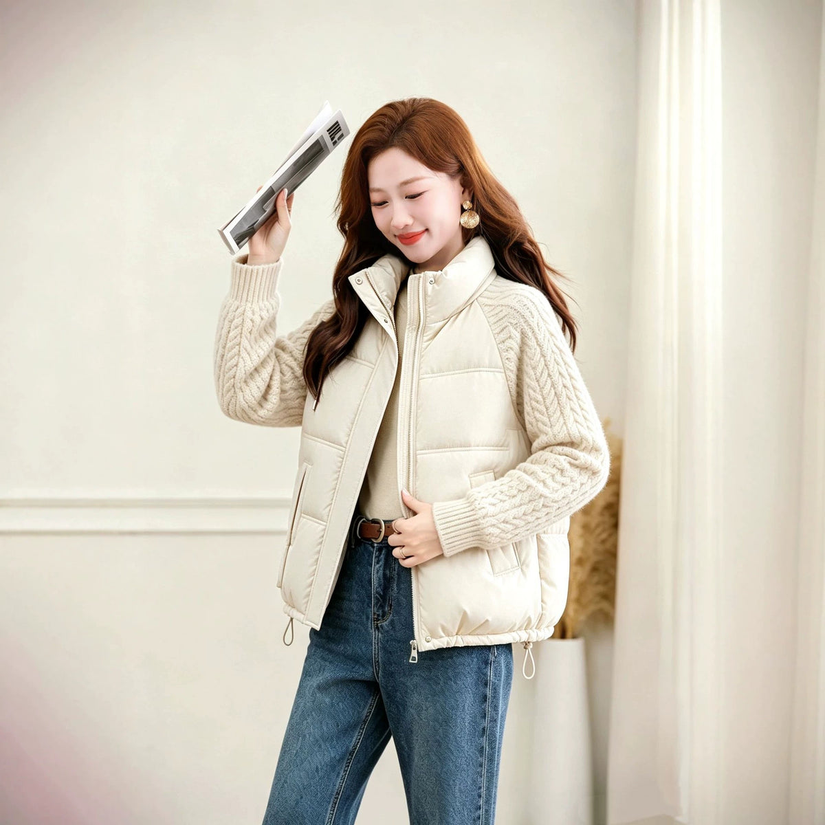 Jas Dames Slim Fit Lange Mouw Warm