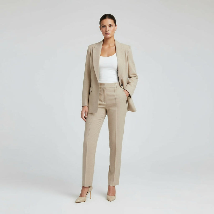 Tweedelige Set Dames Colbert & Pantalon – Co-ord Set Polyester