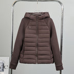 Jas Dames Patchwork Capuchon Slim Fit