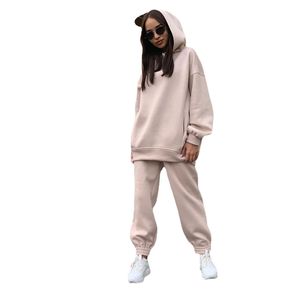 Co-ord set Dames Capuchon Casual Effen Tweedelig
