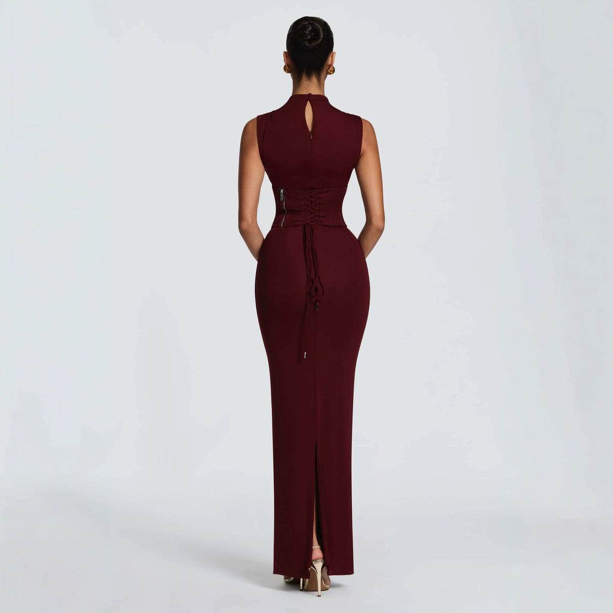 Co-ord set Dames Coltrui Mouwloos Taillerende Gebreid