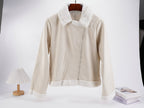 Jas Dames Schuine Rits Dikke Bontvoering Vintage