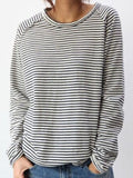 Miss | Hoodie Dames Gestreept Relaxed Fit Lange Mouw