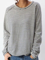 Miss | Hoodie Dames Gestreept Relaxed Fit Lange Mouw