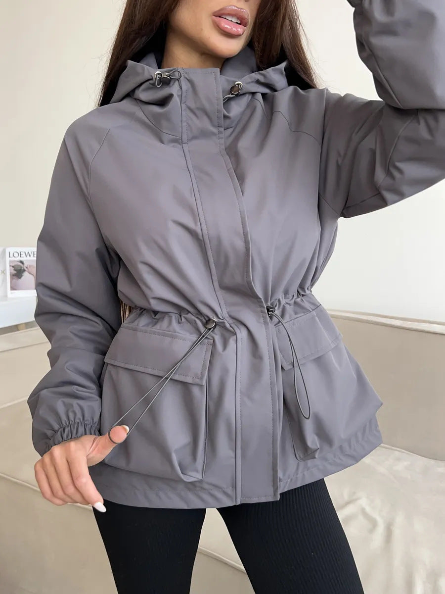 Jas Dames Capuchon Waterafstotend Loose Fit Outdoor