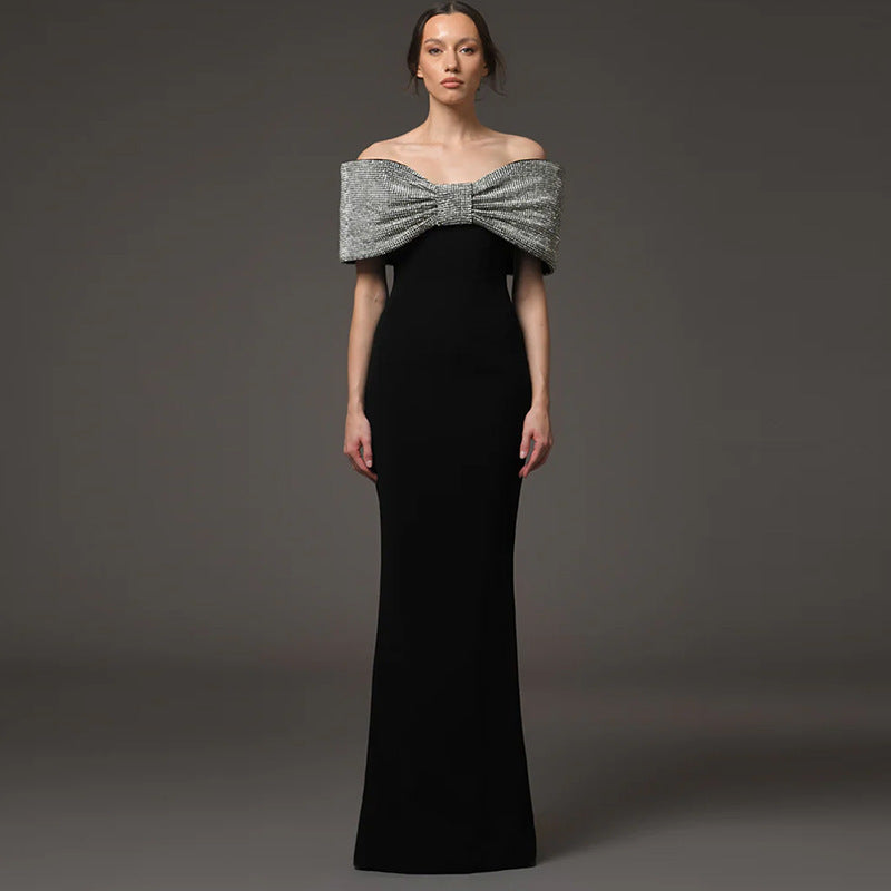 Jurk Dames Off-Shoulder Mermaid Vloerlang Galajurk