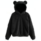 Trui Dames Capuchon Konijnenoren Fluffy Warm