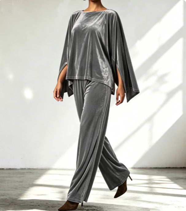 Broek Dames Lang Velvet Casual met Zakken