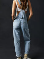 Miss | Tuinbroekjurk Dames Wijde Pasvorm Knopen - Denim