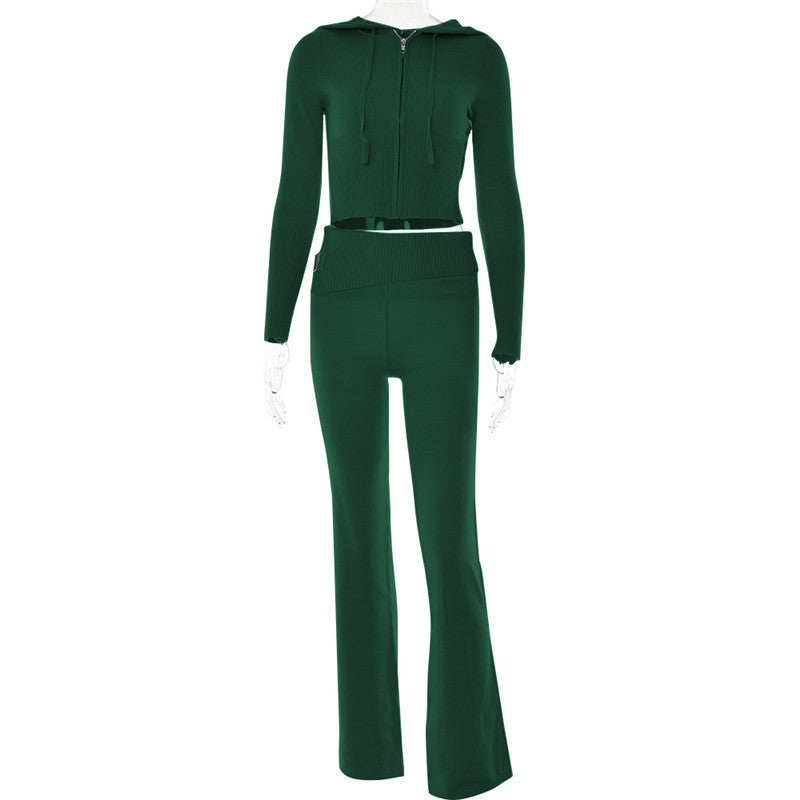 Co-ord set Dames Hoodie Rits Lange Broek Sportief