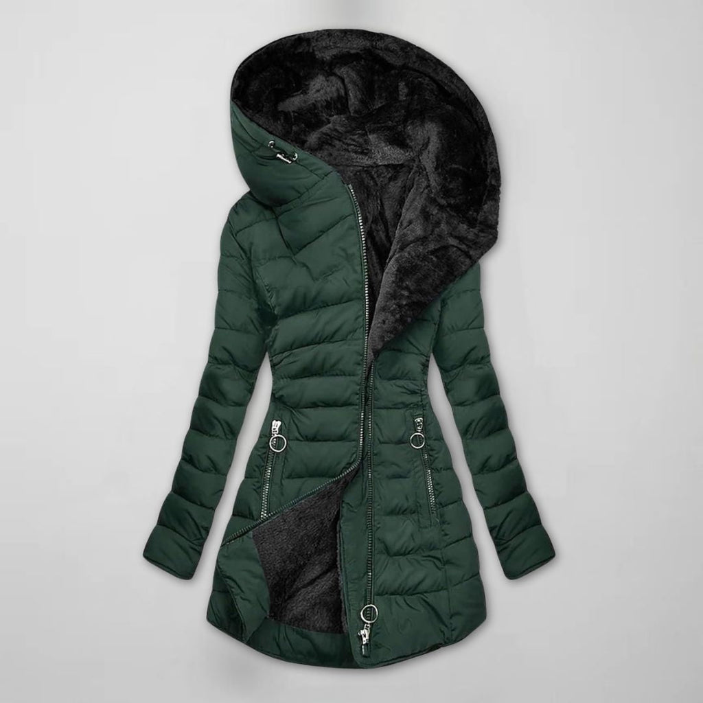 Miss | Winterjas Dames Lang Getailleerd Gewatteerd - Polyester