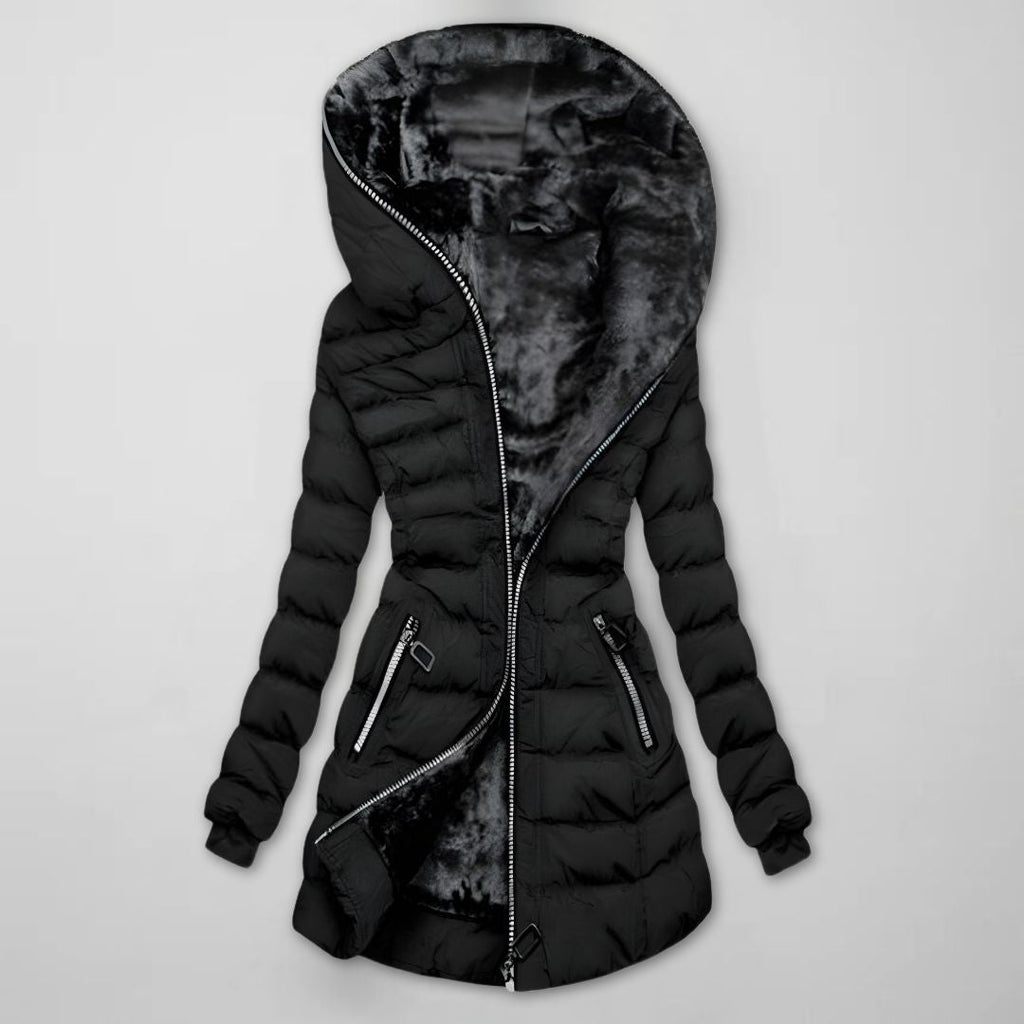 Miss | Winterjas Dames Lang Getailleerd Gewatteerd - Polyester
