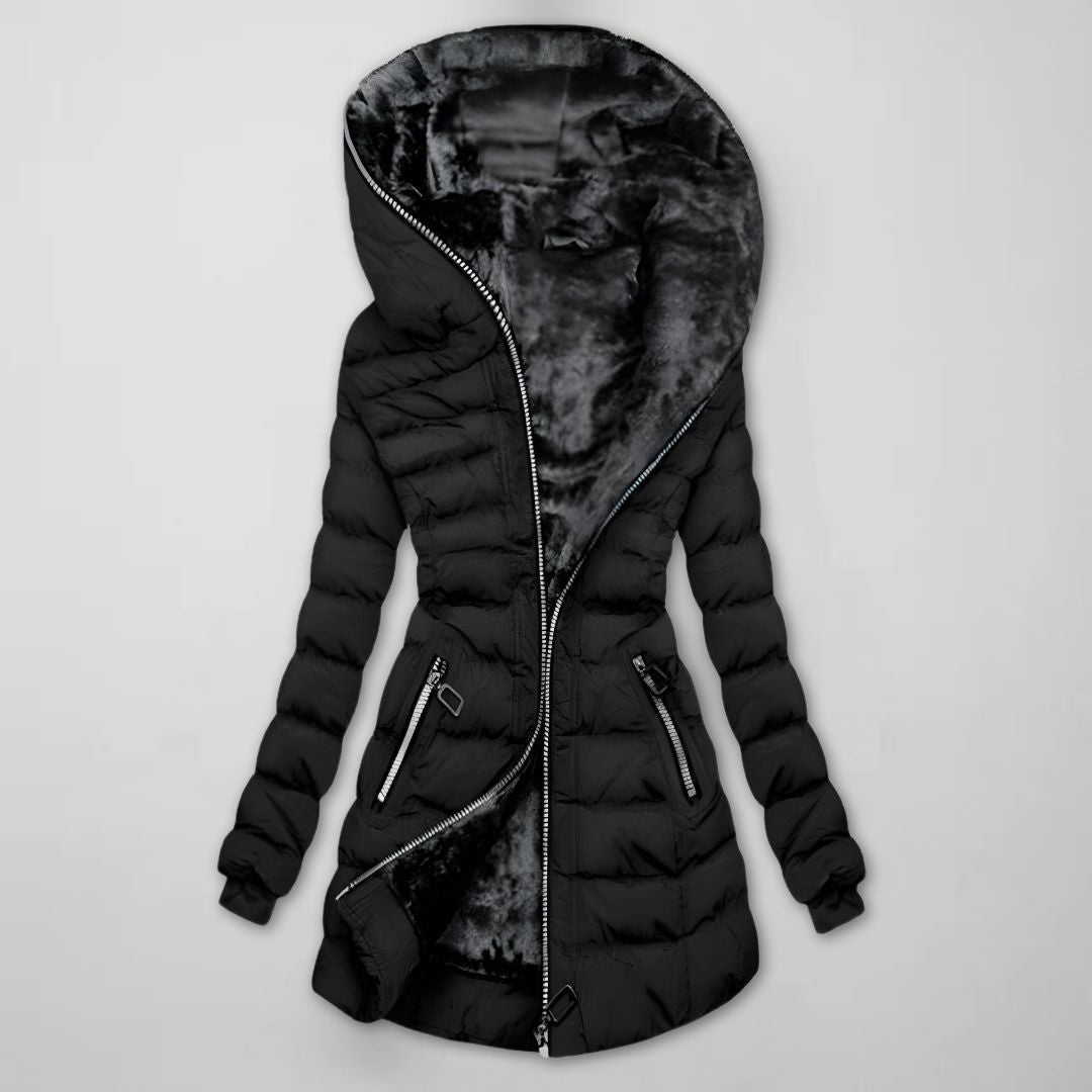 Miss | Winterjas Dames Lang Getailleerd Gewatteerd - Polyester