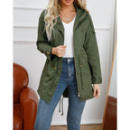 Miss | Jas Dames Utility Capuchon Verstelbare Taille