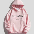 Hoodie Dames Loose Fit Fleece Gevoerd Effen