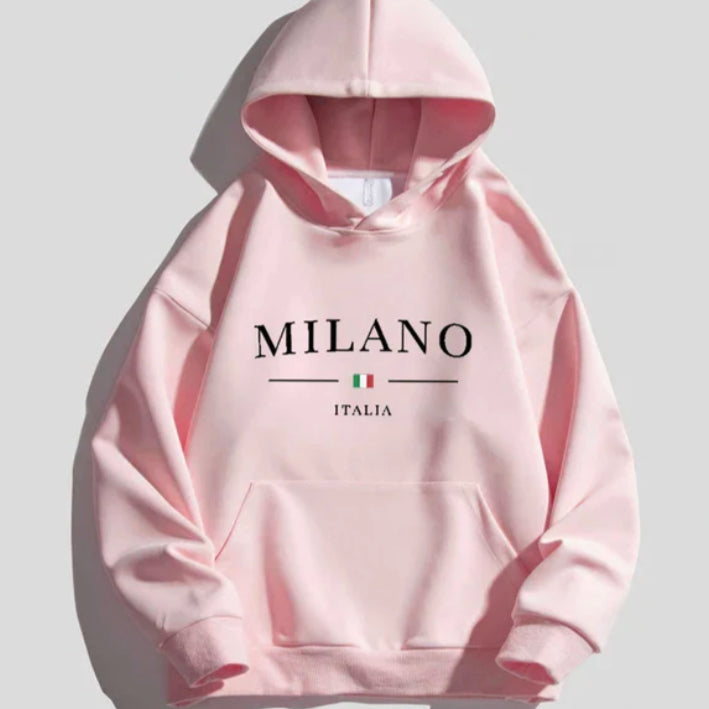 Hoodie Dames Loose Fit Fleece Gevoerd Effen