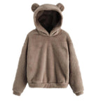 Trui Dames Capuchon Konijnenoren Fluffy Warm