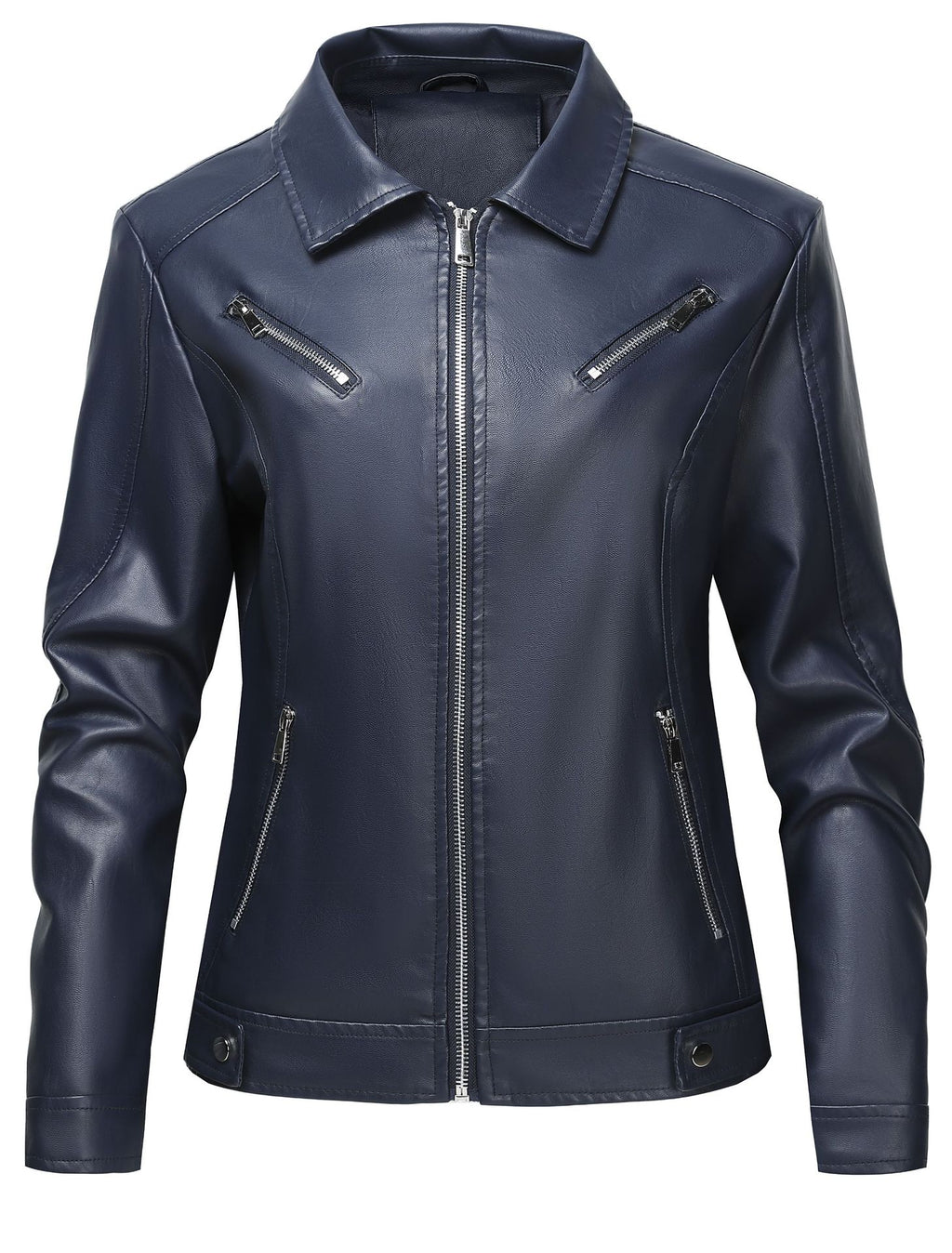 Leren Jas Dames Slim Fit Koreaanse Stijl Streetwear