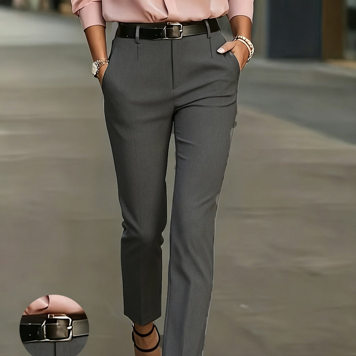 Miss | Broek Dames Slim-Fit Hoge Taille Taps Toelopende Pijpen