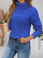 Miss | Coltrui Jurk Dames Kabelgebreid Lange Mouw