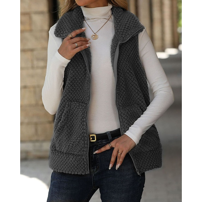 Miss | Bodywarmer Dames Losjes Vallend Ritsdetail Casual
