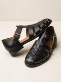 Fisherman Sandalen Zwart Leer Dames - Miss Madera