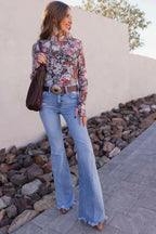 Flare Jeans Dames | 100% Katoen Denim Mid - Rise - Miss Madera