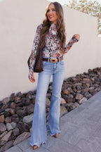 Flare Jeans Dames | 100% Katoen Denim Mid - Rise - Miss Madera