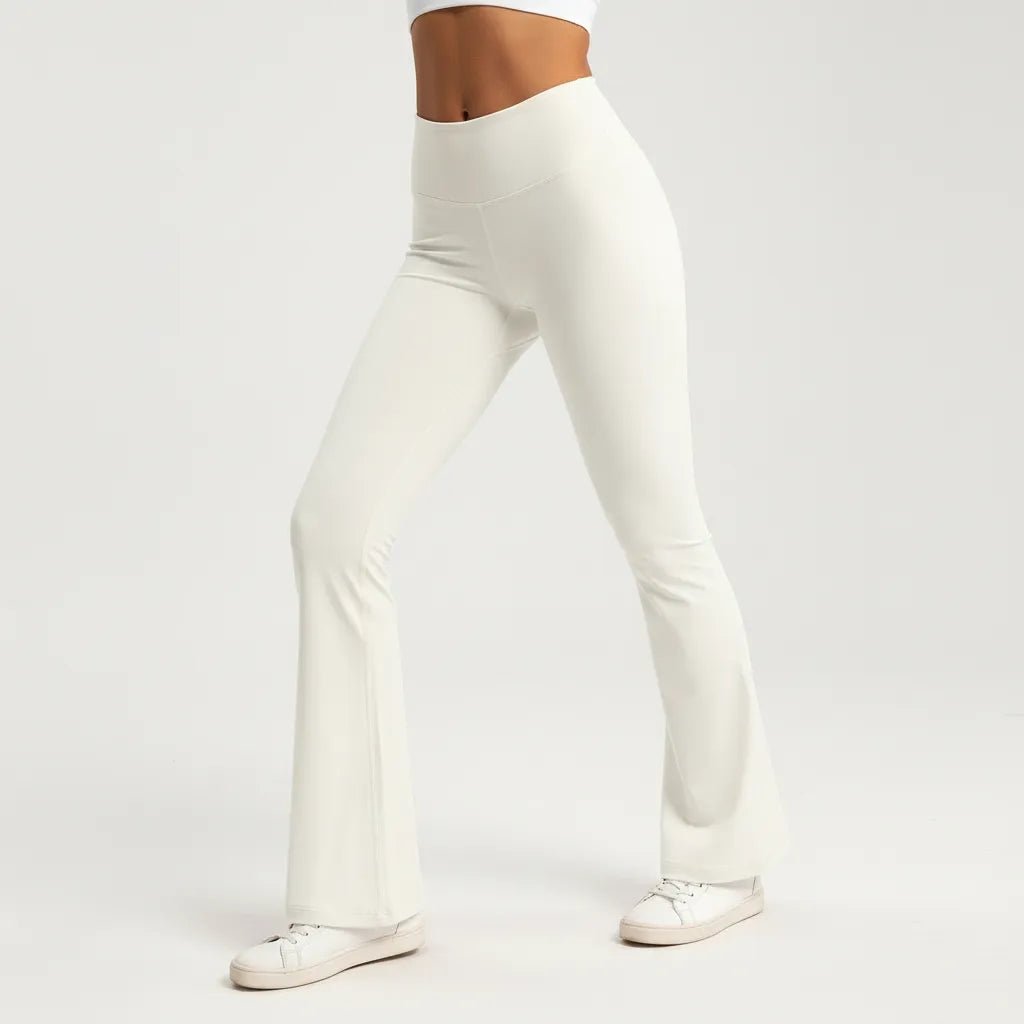 Flared Yoga Broek Dames | High Waist Naadloos Stretch - Miss Madera