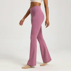 Flared Yoga Broek Dames | High Waist Naadloos Stretch - Miss Madera
