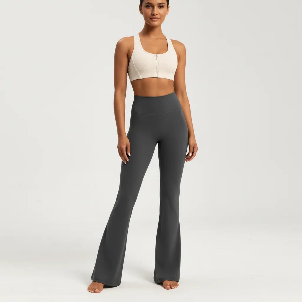 Flared Yoga Broek Dames | High Waist Naadloos Stretch - Miss Madera